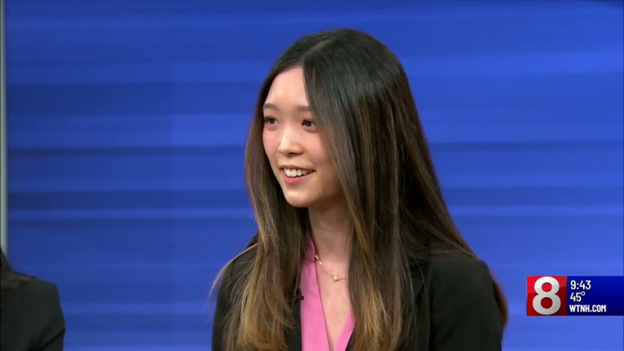 Lula Wang interviewed in the WTNH News 8 studio